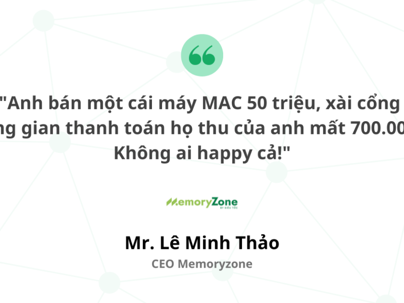 Memoryzone: Giải bài toán chi phí cổng thanh toán với ứng dụng Casso